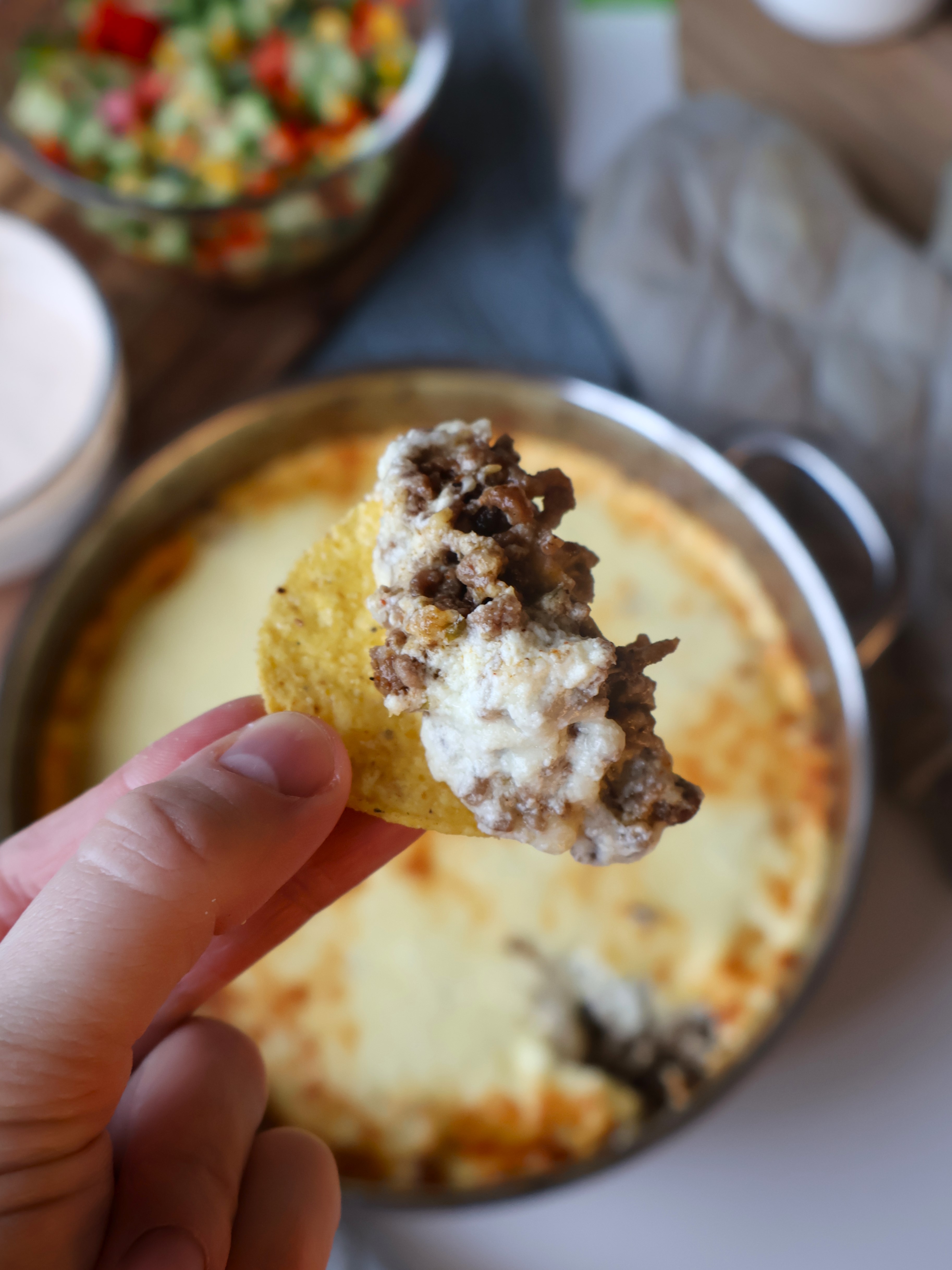 Tacofärs med krämigt osttäcke